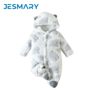 Bodysuit thu đông lông dài tay khóa kéo cho Bé Trai Bé Gái